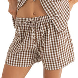 Birdie Gingham Short - Brown