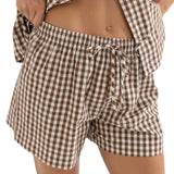 Birdie Gingham Short - Brown