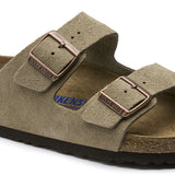 Sandal Arizona Normal Soft Footbed Suede Leather - Taupe