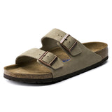 Sandal Arizona Normal Soft Footbed Suede Leather - Taupe