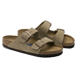 Sandal Arizona Normal Soft Footbed Suede Leather - Taupe
