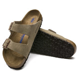 Sandal Arizona Normal Soft Footbed Suede Leather - Taupe