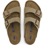 Sandal Arizona Normal Soft Footbed Suede Leather - Taupe