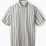 Cosmos Linen Shirt - Blue Stripe