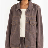 Demi Oversized Jacket - Chocolate