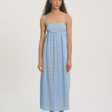 Aitana Dress - Blue White Check