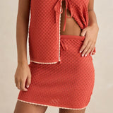 Gigi Knit Skirt - Red