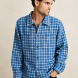 Jacquard Check LS Shirt - Indigo