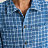 Jacquard Check LS Shirt - Indigo