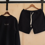 Script Crewneck - Black