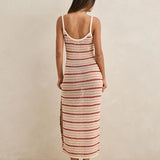 Tami Stripe Knit Maxi Dress - Watermelon