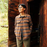 Mountain Shirt Jacket M - Dark Brown Stripe