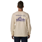M'S L/S Mw Hut Tripper Skyline T-Shirt - Undyed Natural
