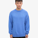 Oversized Merino Wool Crew - Pacific Blue