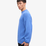 Oversized Merino Wool Crew - Pacific Blue
