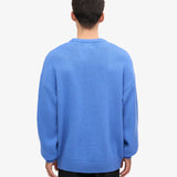 Oversized Merino Wool Crew - Pacific Blue