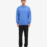 Oversized Merino Wool Crew - Pacific Blue