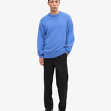Oversized Merino Wool Crew - Pacific Blue