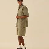 Serene Linen SS Shirt - Dusty Olive