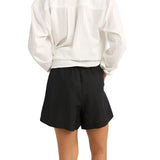 Mini Linen Shorts - Black