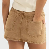 Ruby Mini Skirt - Washed Sand