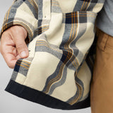 Singi Flannel Overshirt M - Chalk White-Dark Navy