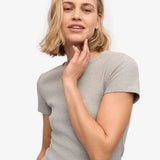 Organic Rib SS T-Shirt - Optical White
