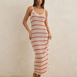 Tami Stripe Knit Maxi Dress - Watermelon
