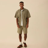 Serene Linen SS Shirt - Dusty Olive