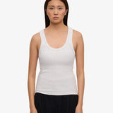 Tank Top Rib - Snow Melange