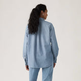 Harlie Boyfriend Shirt - Good Daze Med Indigo