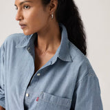 Harlie Boyfriend Shirt - Good Daze Med Indigo