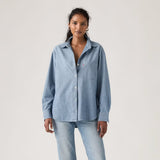 Harlie Boyfriend Shirt - Good Daze Med Indigo