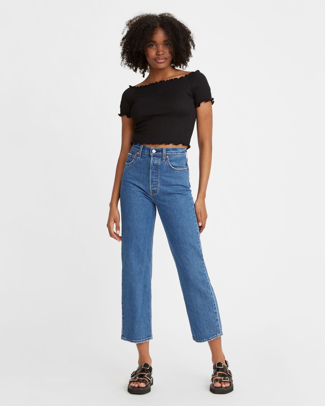 Jeans Ribcage Straight Ankle - Jazz Pop - 28/29