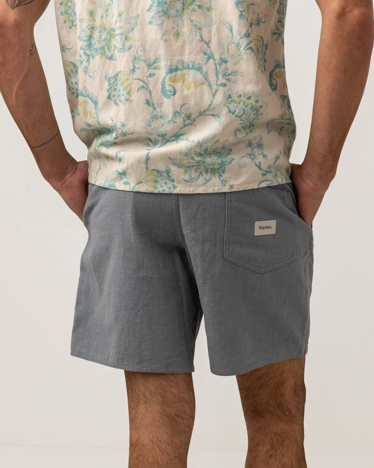 Shorts Textured Linen Jam - Slate - 32