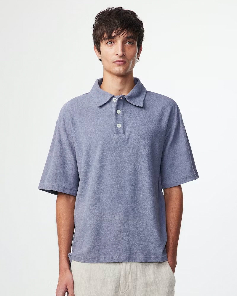 Polo T-shirt Joey - Stone Blue