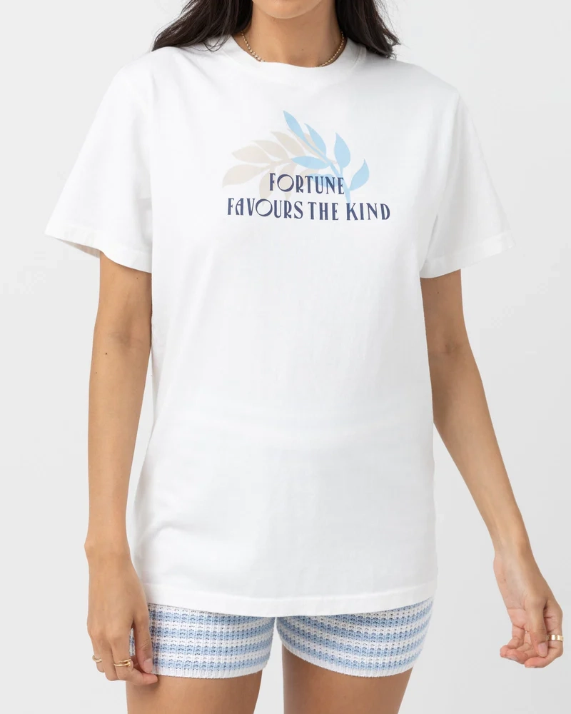 T-shirt Fortune Boyfriend - Vintage white