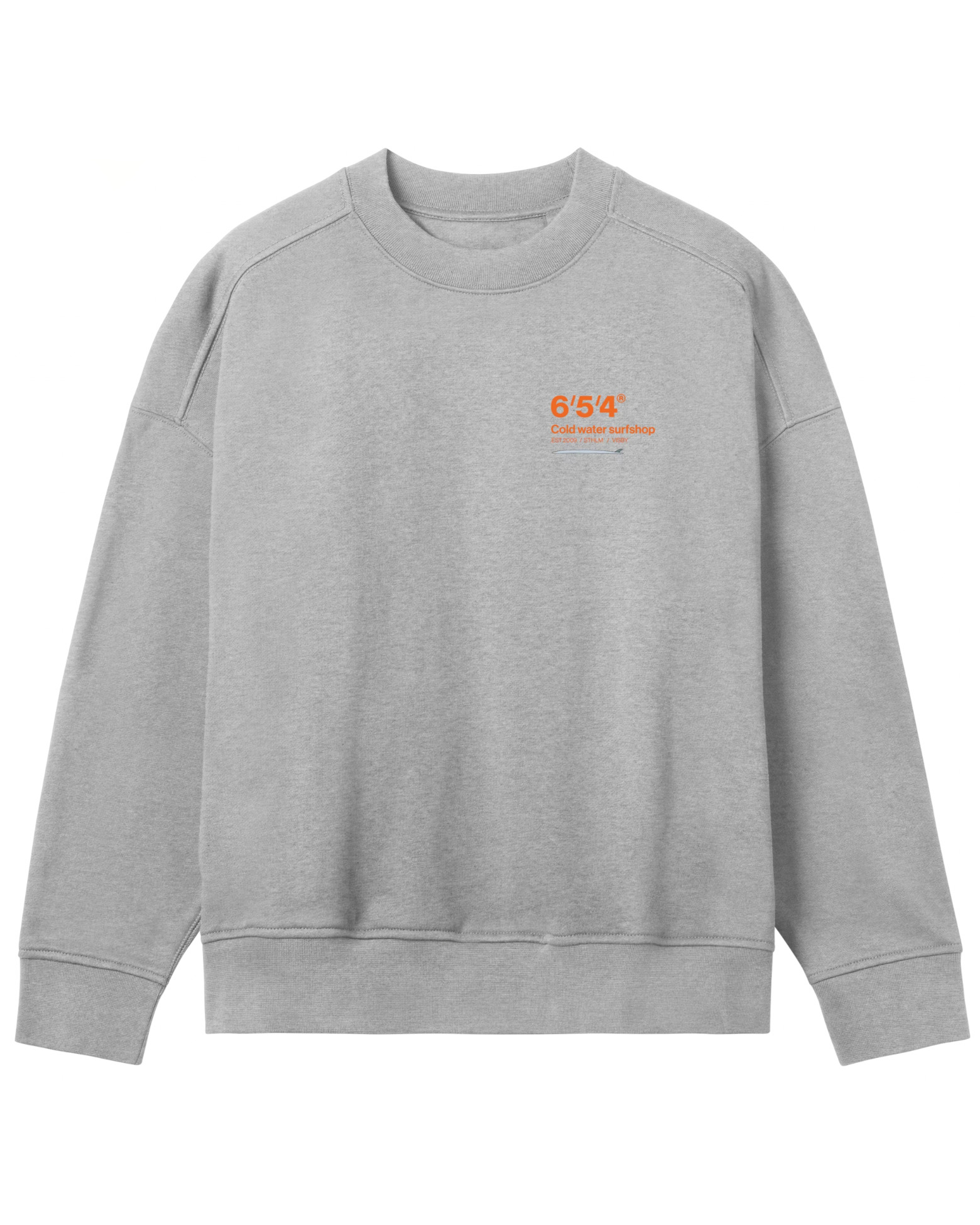 W´s Oversized Surfshop Sweatshirt - Grey Melange