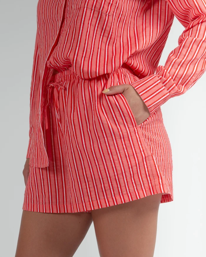Shorts Biarritz Stripe- Red
