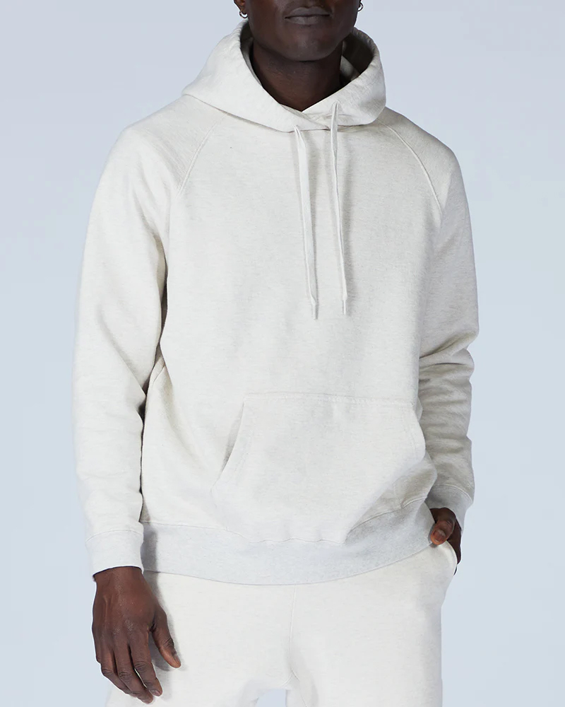Hoodie Recycled Cotton Pullover - Grey - L