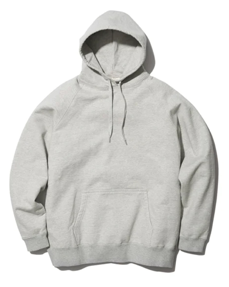 Hoodie Recycled Cotton Pullover - Grey - M