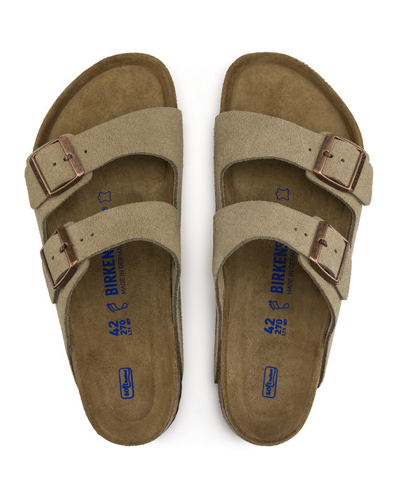 Sandal Arizona Normal Soft Footbed Suede Leather - Taupe - 42