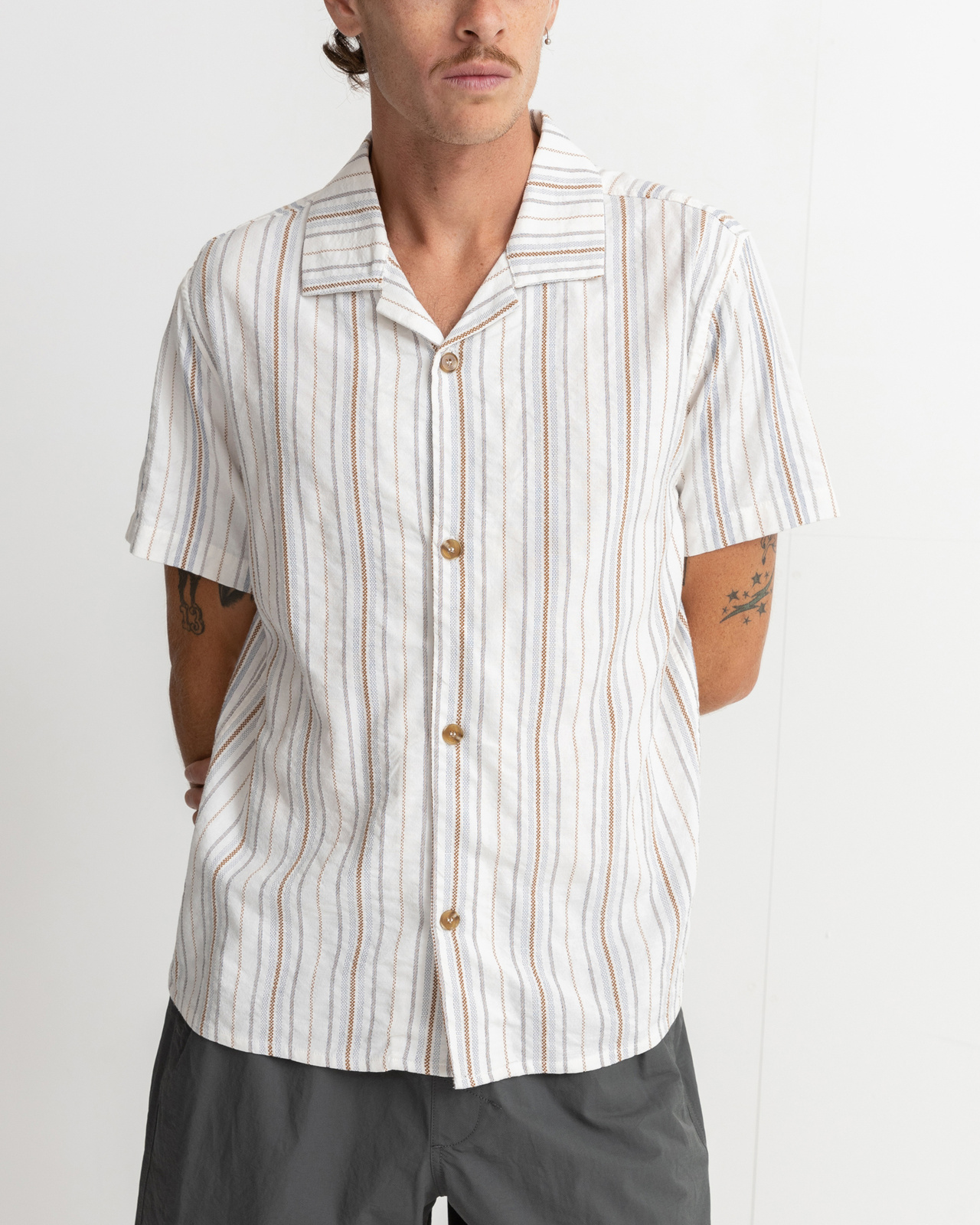 Skjorta Vacation Stripe - Natural - XL