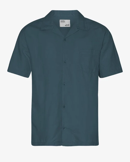 Skjorta Linen Short - Petrol Blue