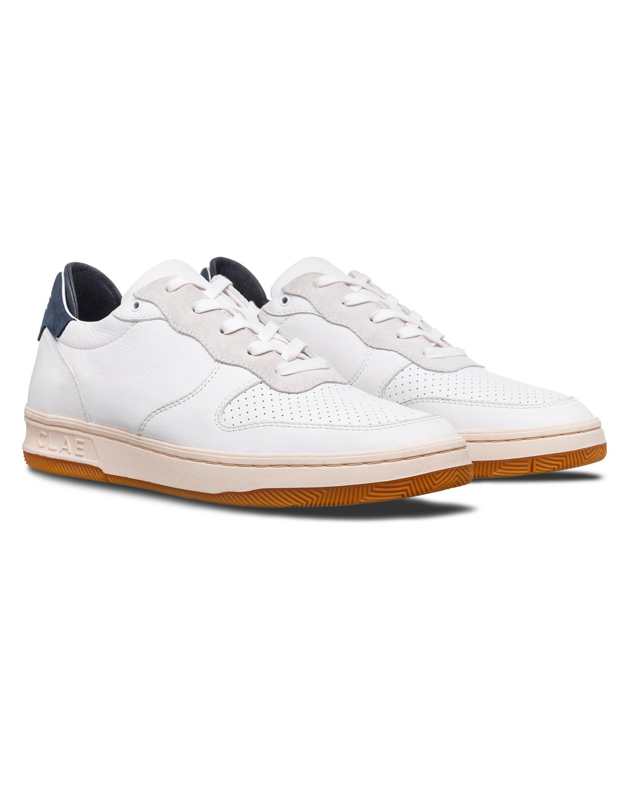 Malone White Milled Leather Navy - 44