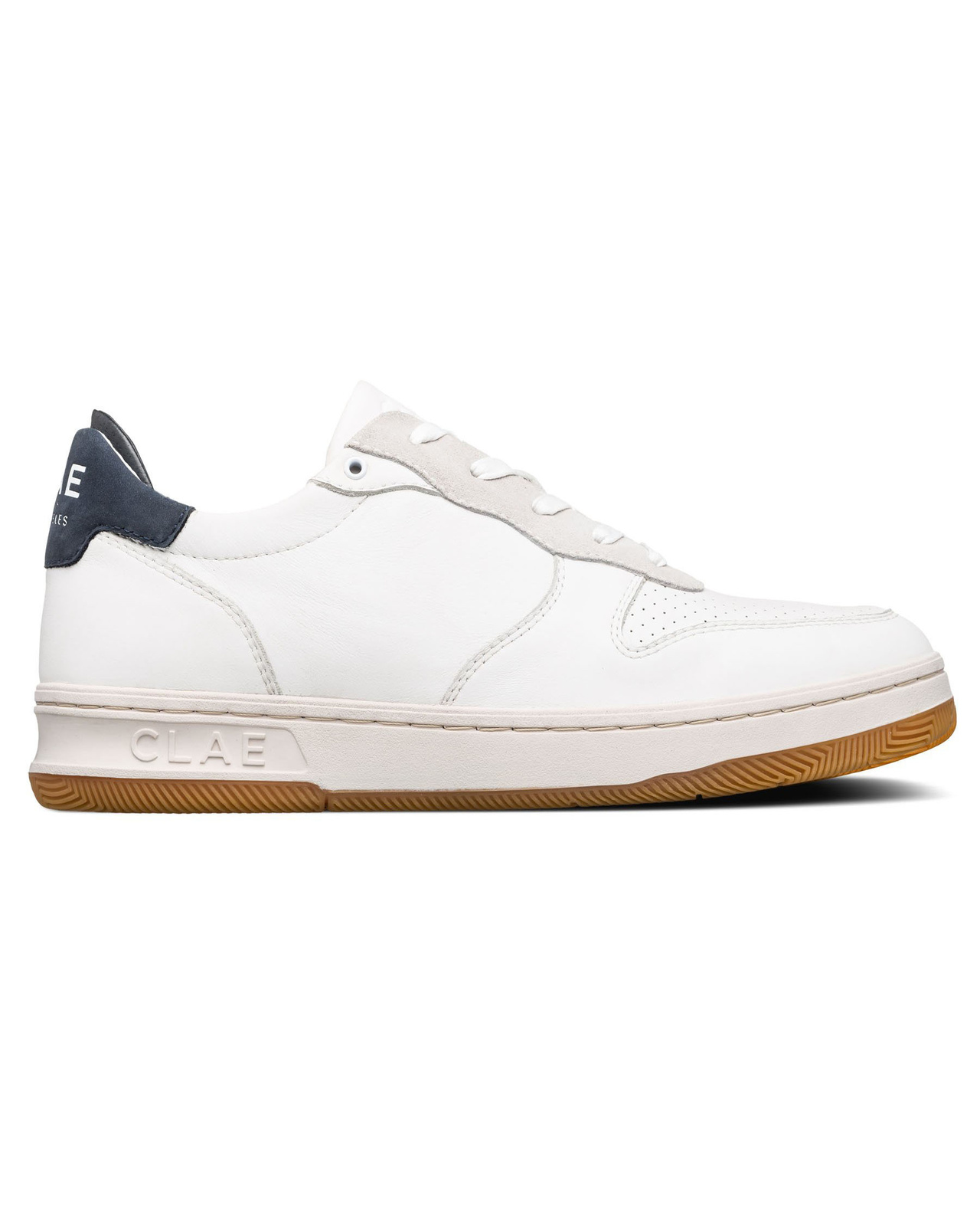 Malone White Milled Leather Navy - 44