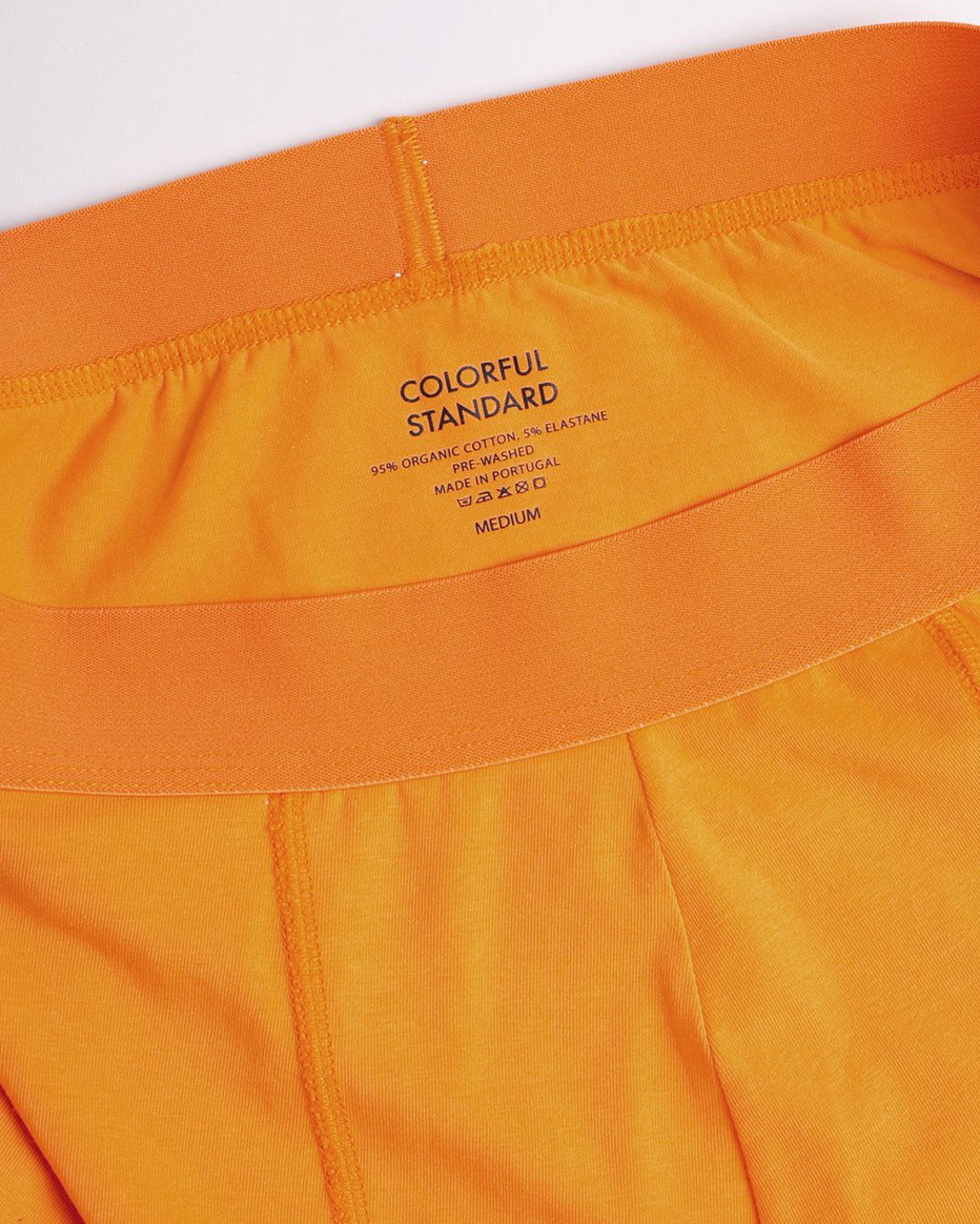Classic Organic Boxer Briefs - Sunny Orange - M