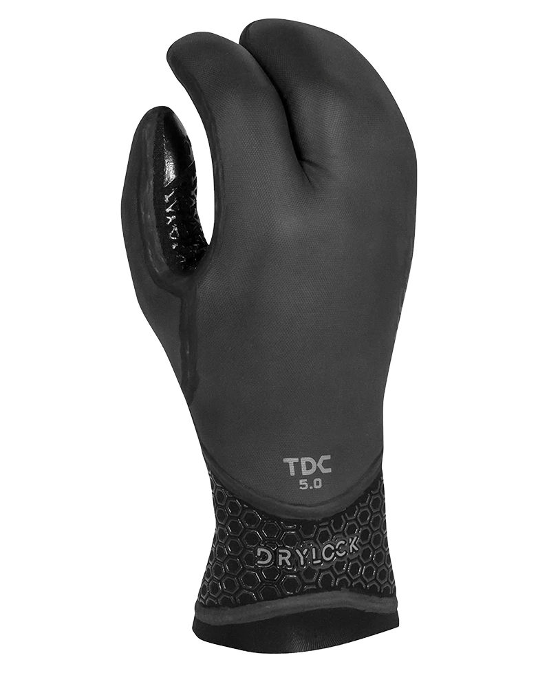 Våtdräktshandske 5mm Drylock 3-Finger Mitt Wetsuit Gloves - Black - L