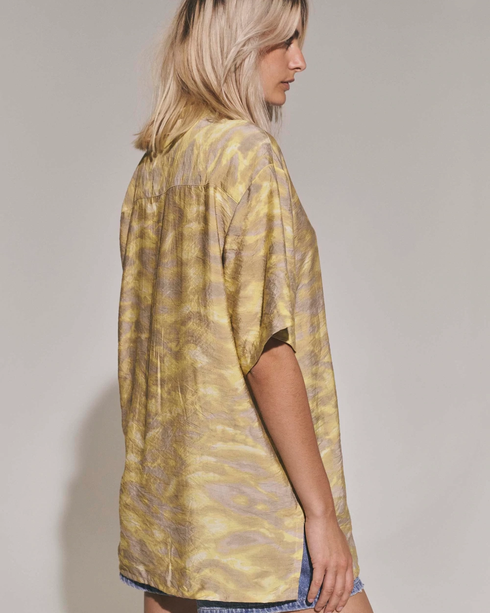 Skjorta Alyssa - Light Yellow Print - L